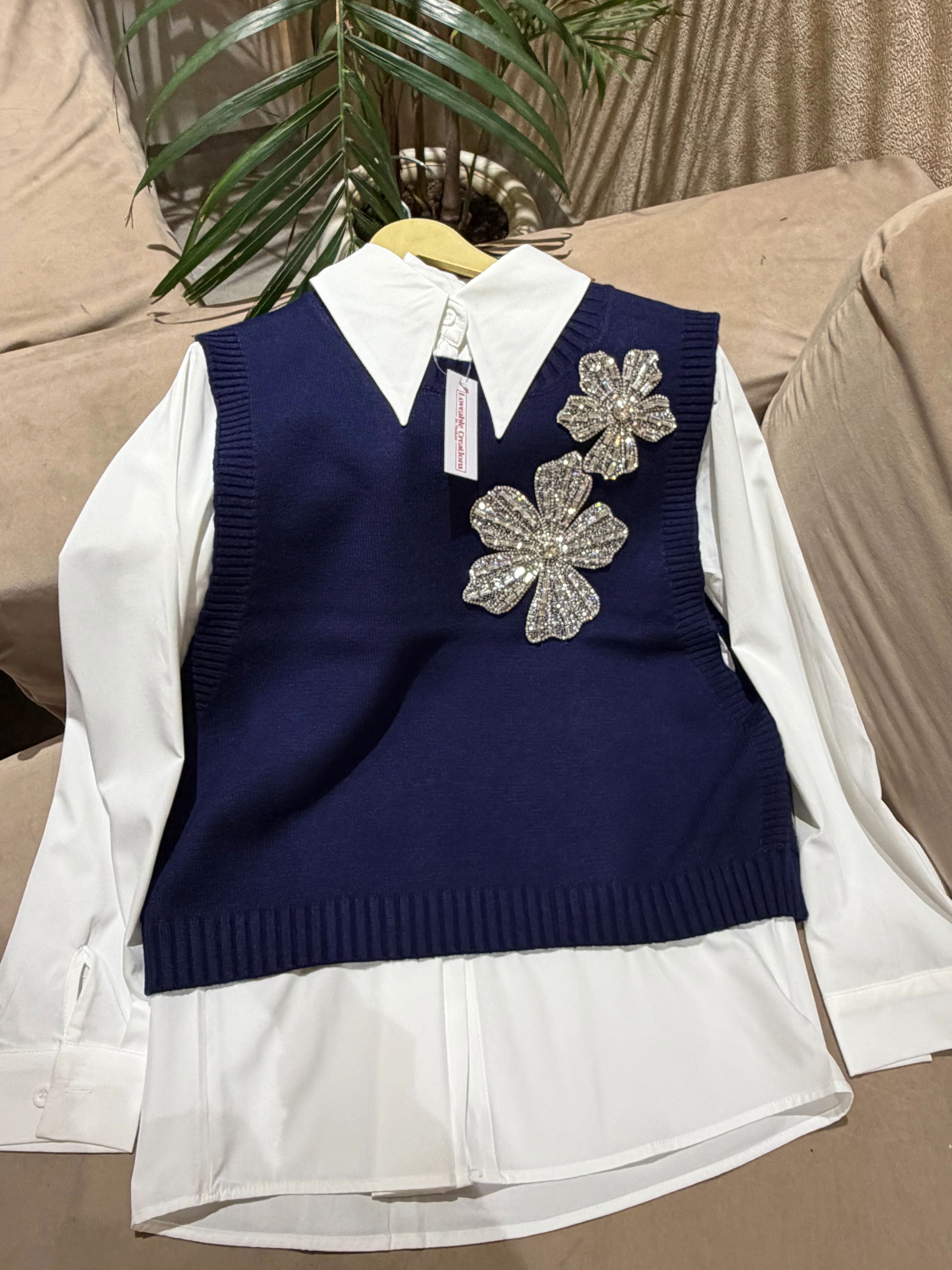 Luna Bloom Knit Shirt Set - Image 3