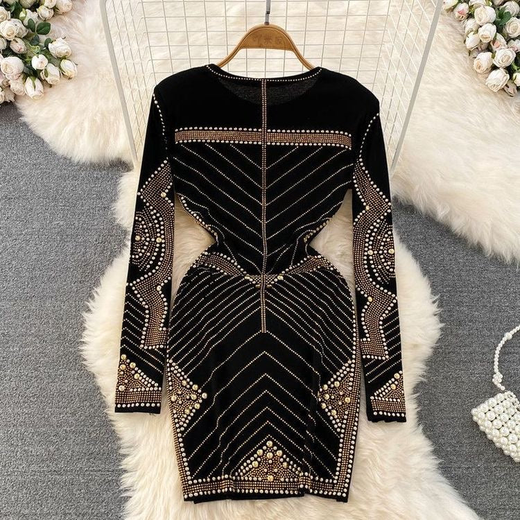 Luxurious Mettalic Beaded Dress - Image 2