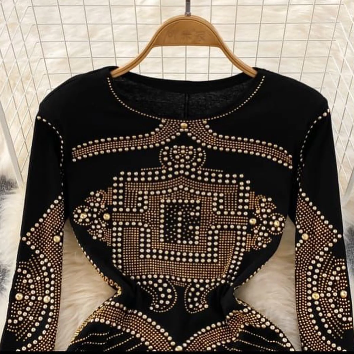 Luxurious Mettalic Beaded Dress - Image 4