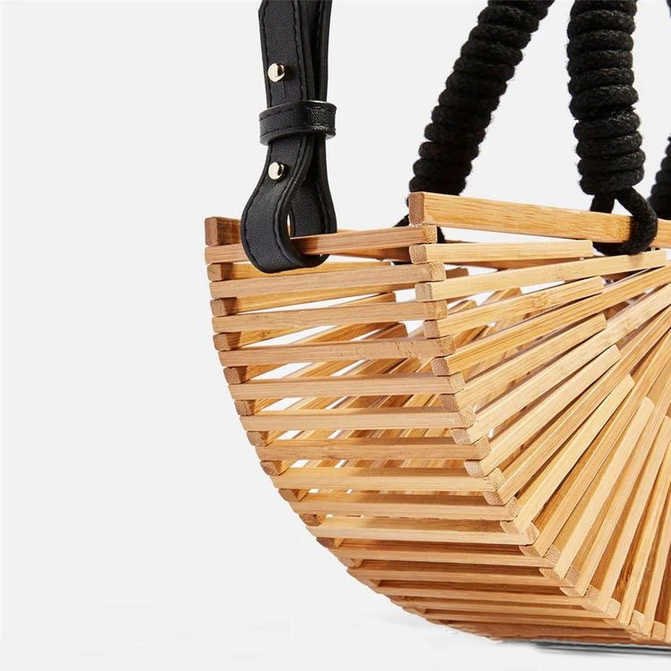 Luxury Half Moon Bamboo Bag - Image 3
