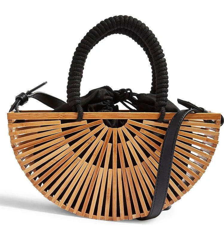 Luxury Half Moon Bamboo Bag - Image 5