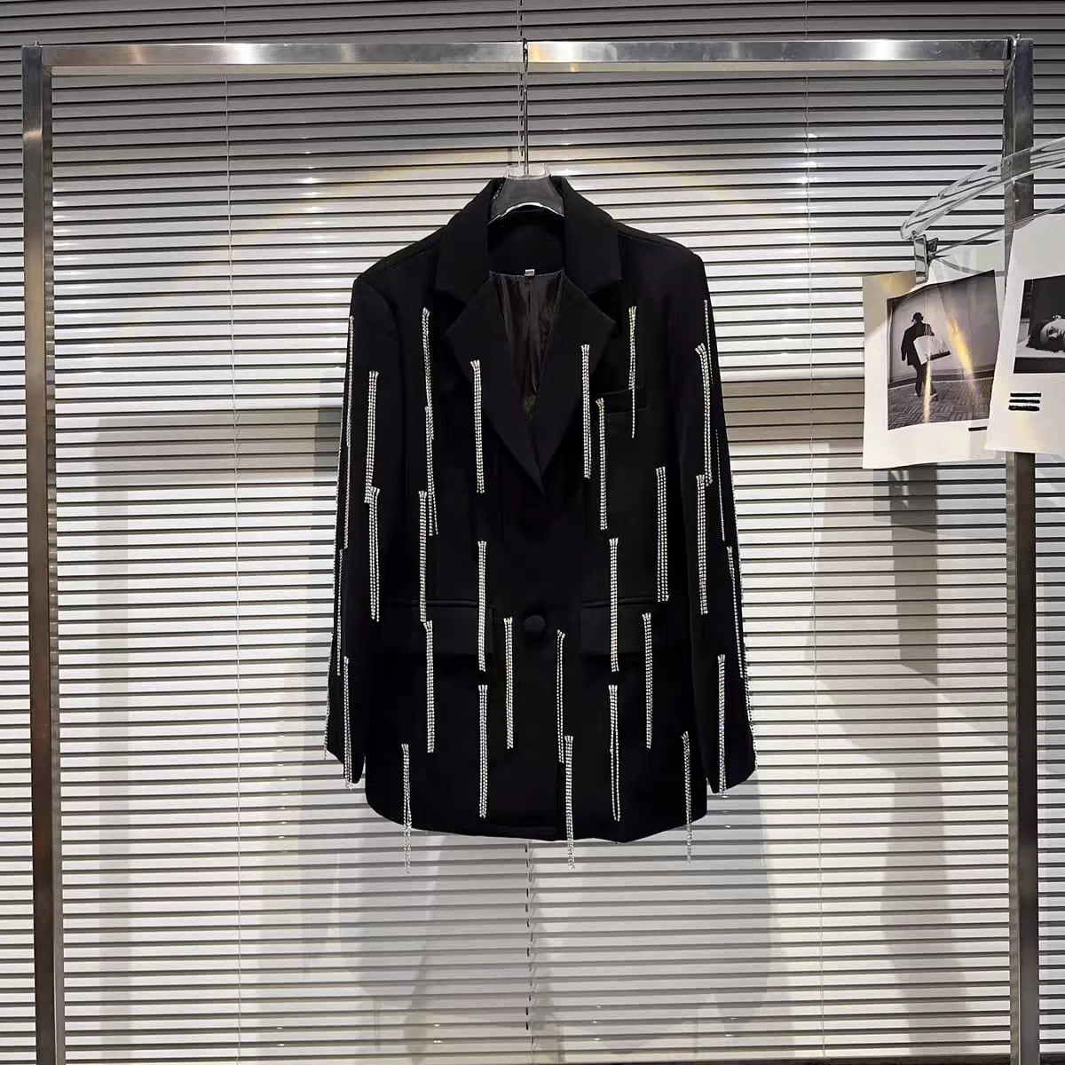 Luxury Rhinestone Fringe Blazer - Image 10