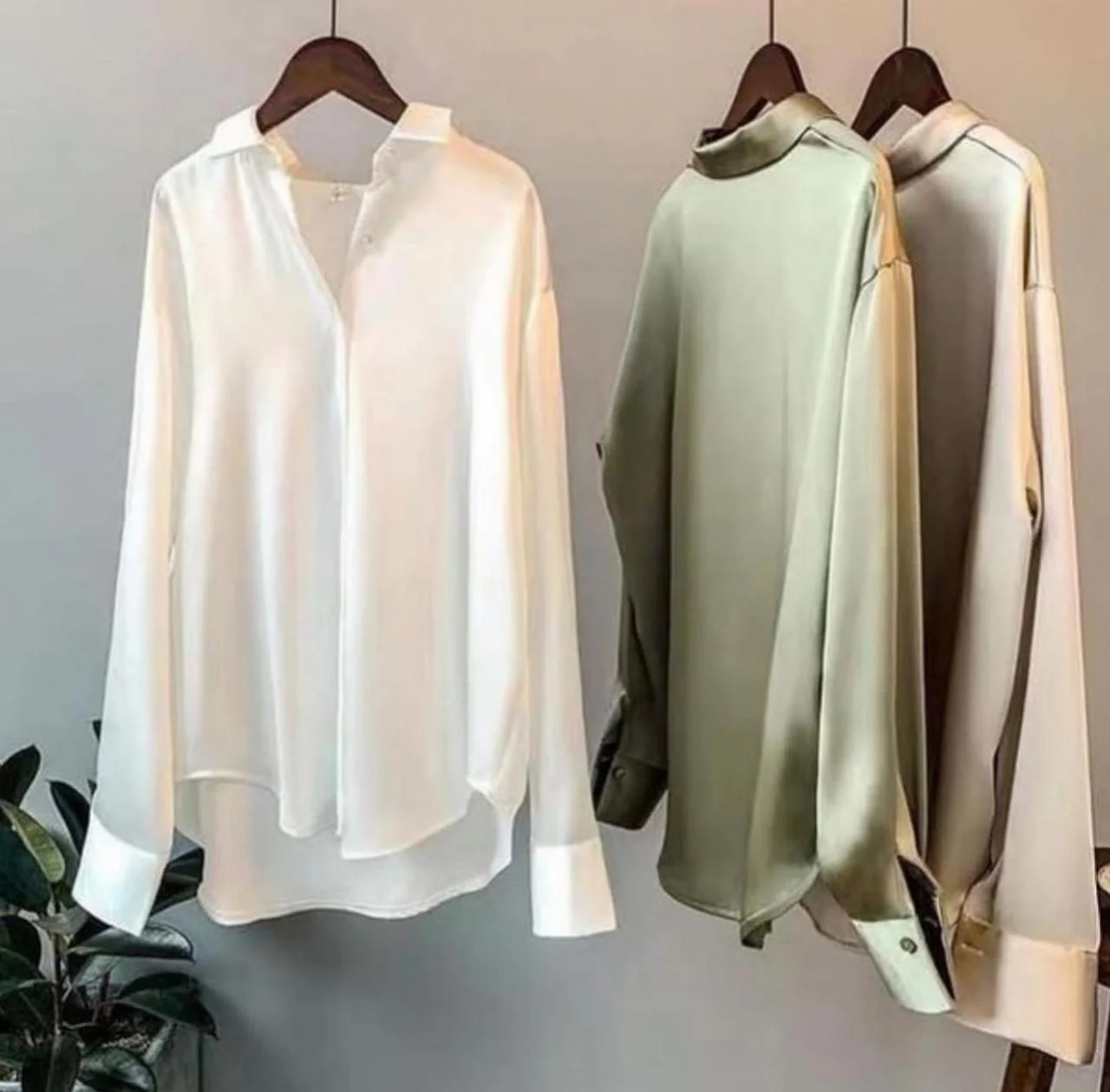 Luxury Satin Silk Shirt - Image 3