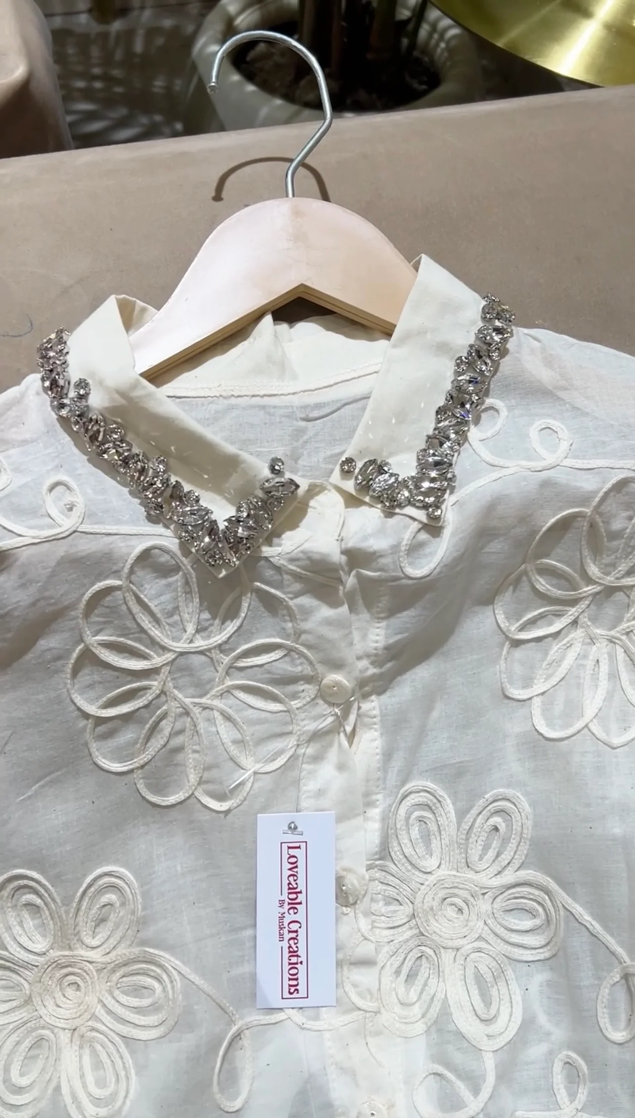 Mehar Embellish Linen Shirt - Image 2