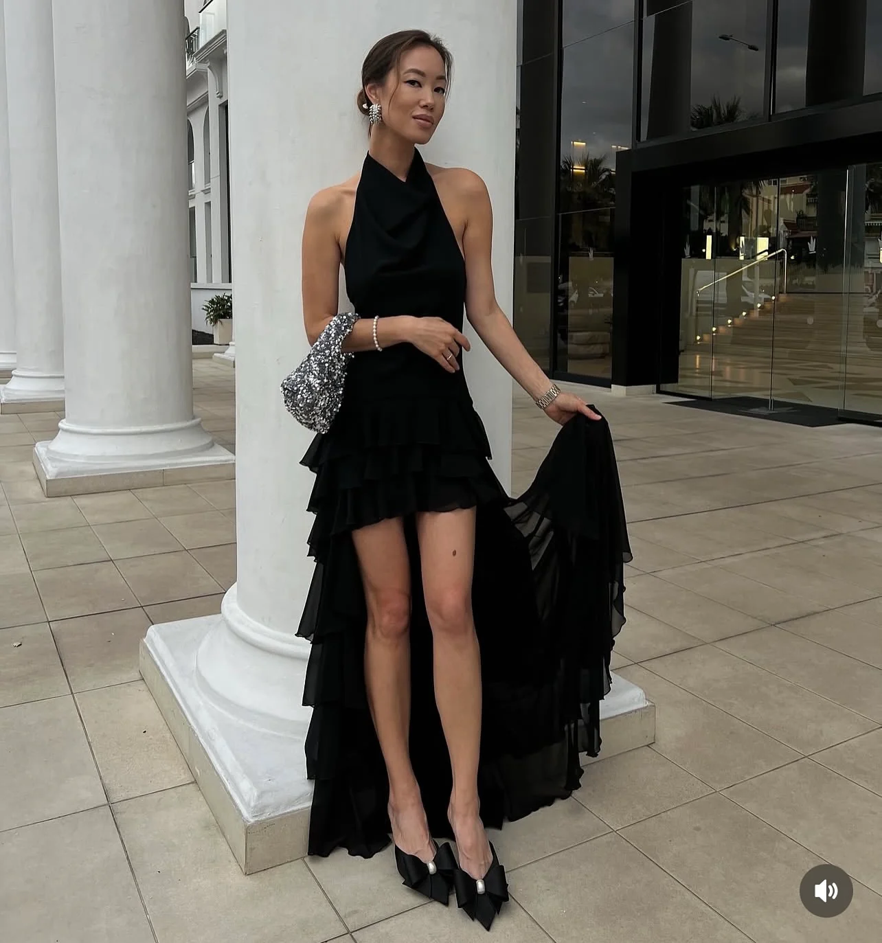 Midnight Muse Ruffle Gown - Image 2