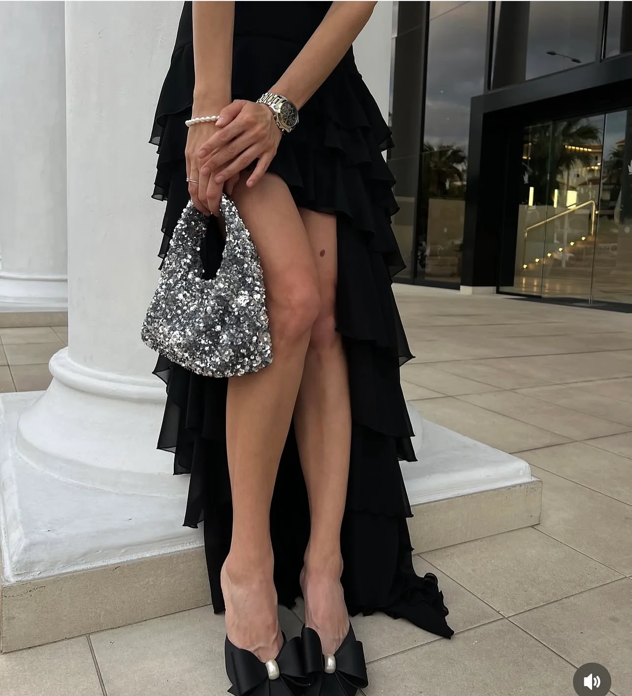 Midnight Muse Ruffle Gown - Image 3