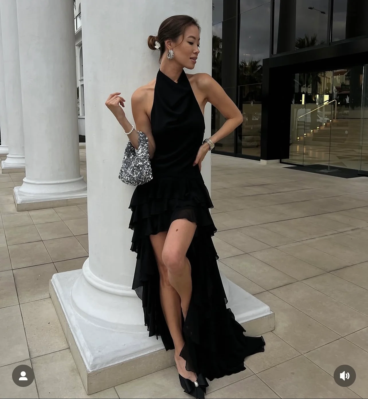 Midnight Muse Ruffle Gown - Image 6