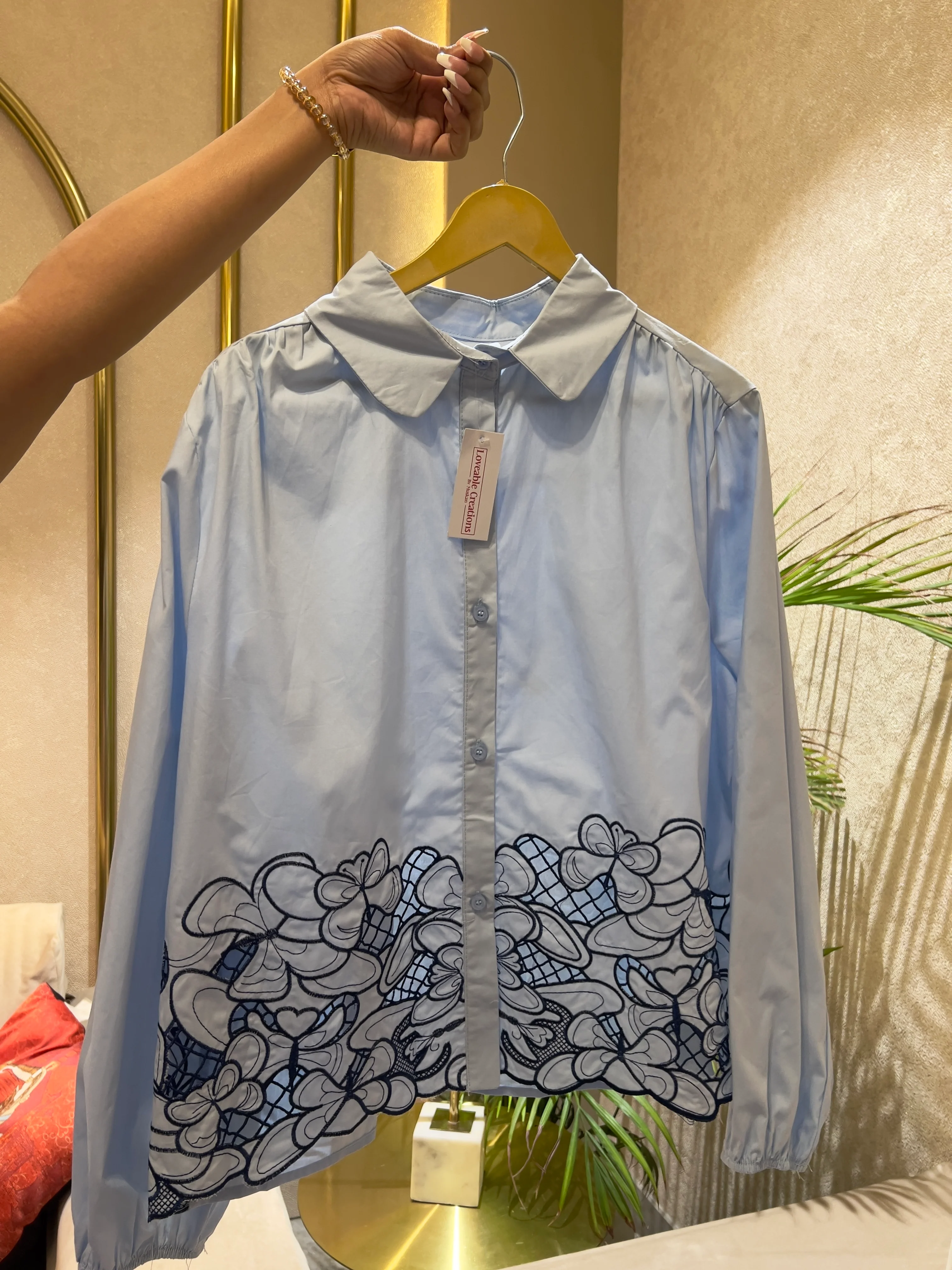 Nilo Cutwork Embriodery Shirt - Image 2