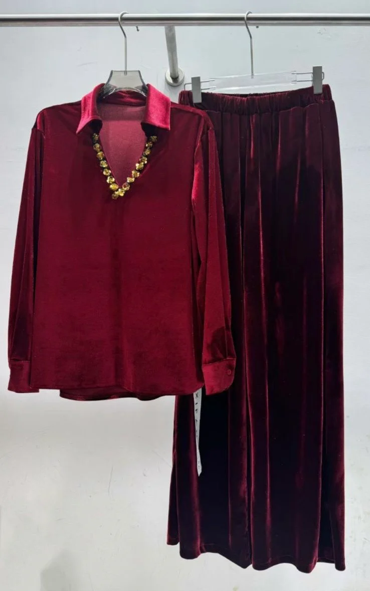 Noir Glam Velvet Cords Set - Image 3
