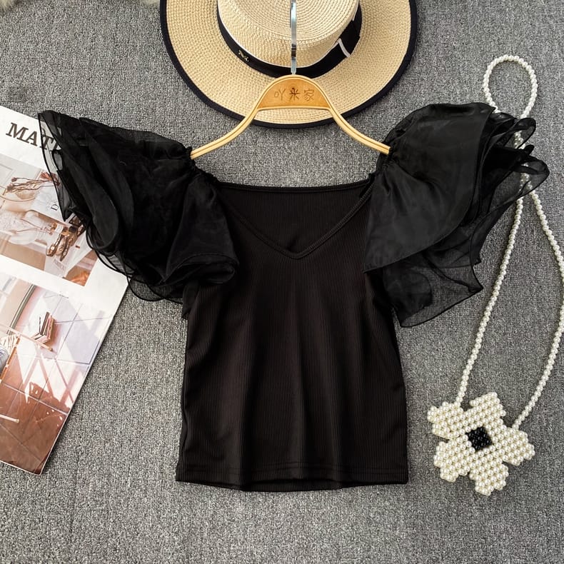 Organza Ruffle Top - Image 2