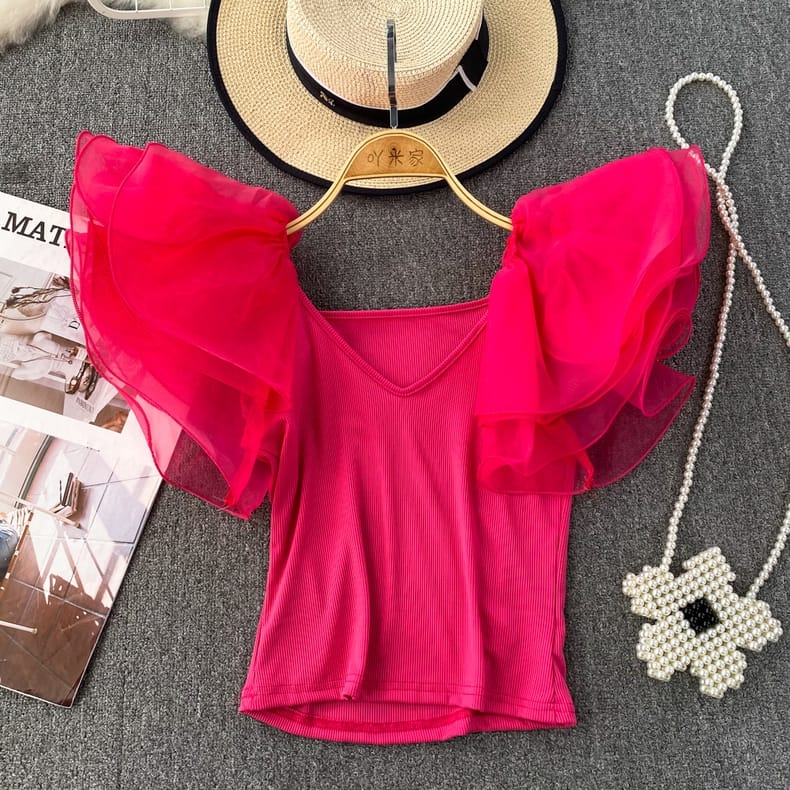 Organza Ruffle Top - Image 3