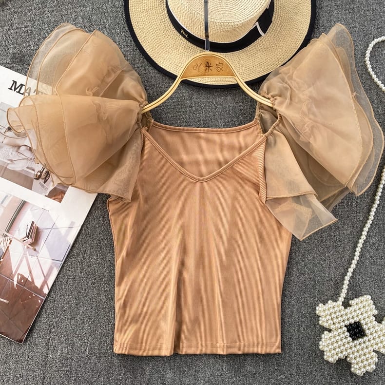 Organza Ruffle Top - Image 4