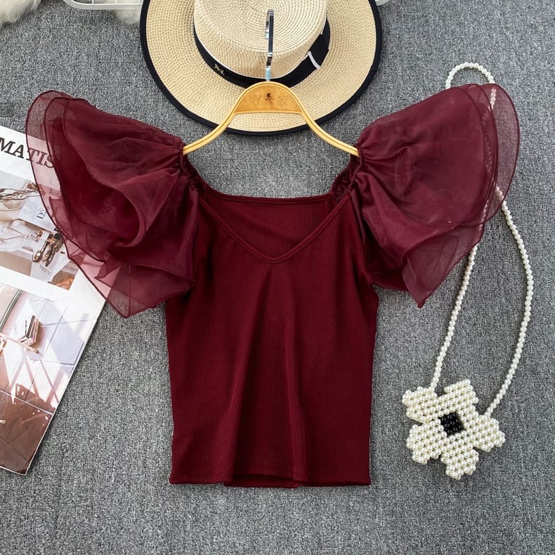 Organza Ruffle Top - Image 5
