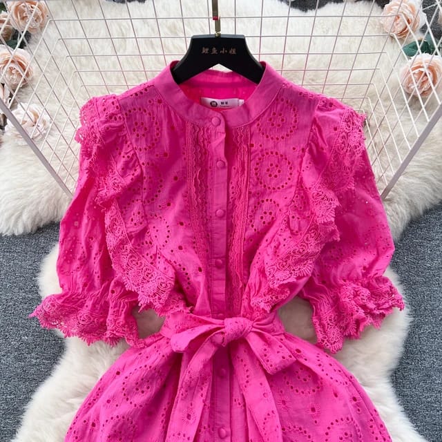 Pamella Luxe Schiffli Dress - Image 4