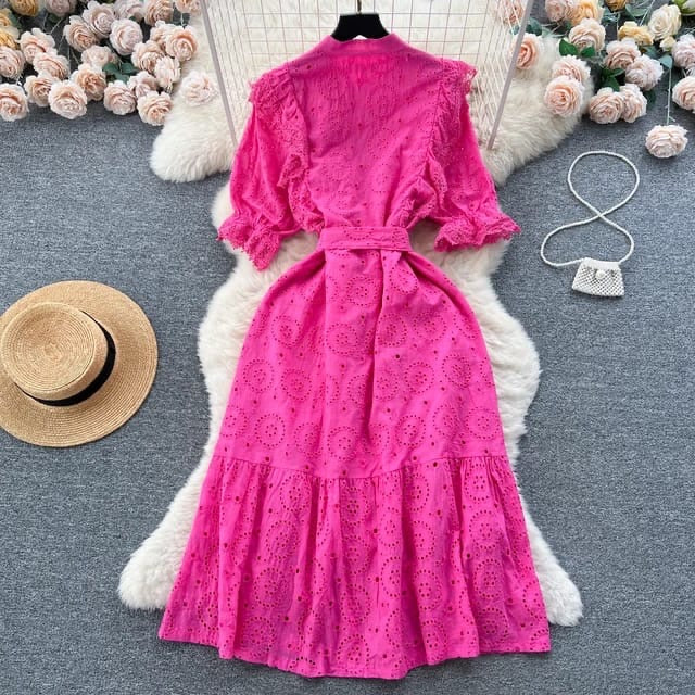 Pamella Luxe Schiffli Dress - Image 5
