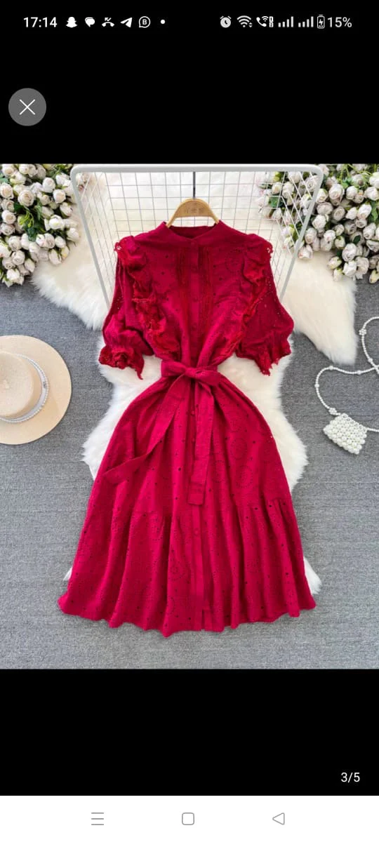 Pamella Luxe Schiffli Dress - Image 8