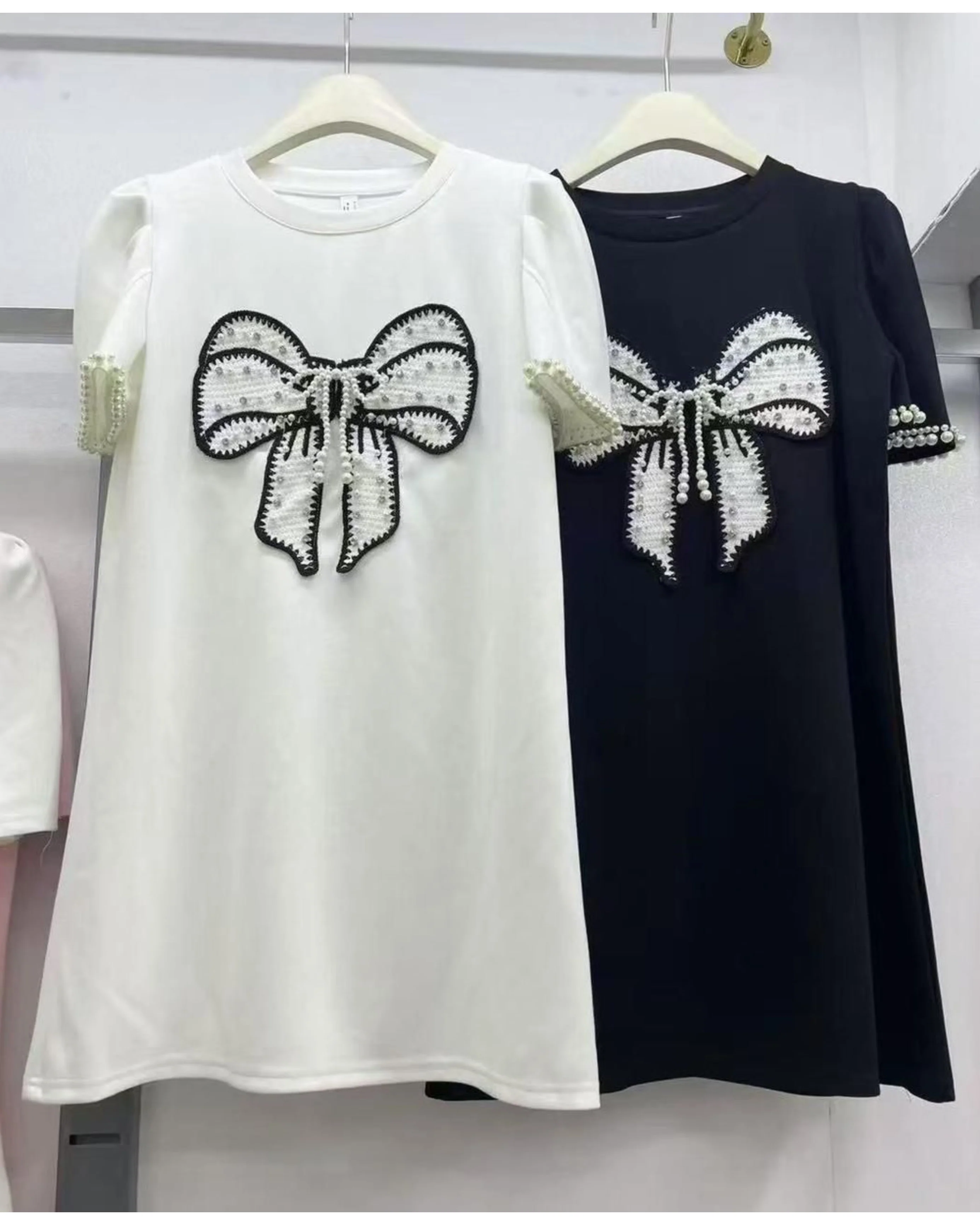 Pearl Bow Charm Dresses