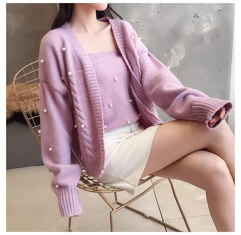 Pearl knitwear two pc set - Image 3