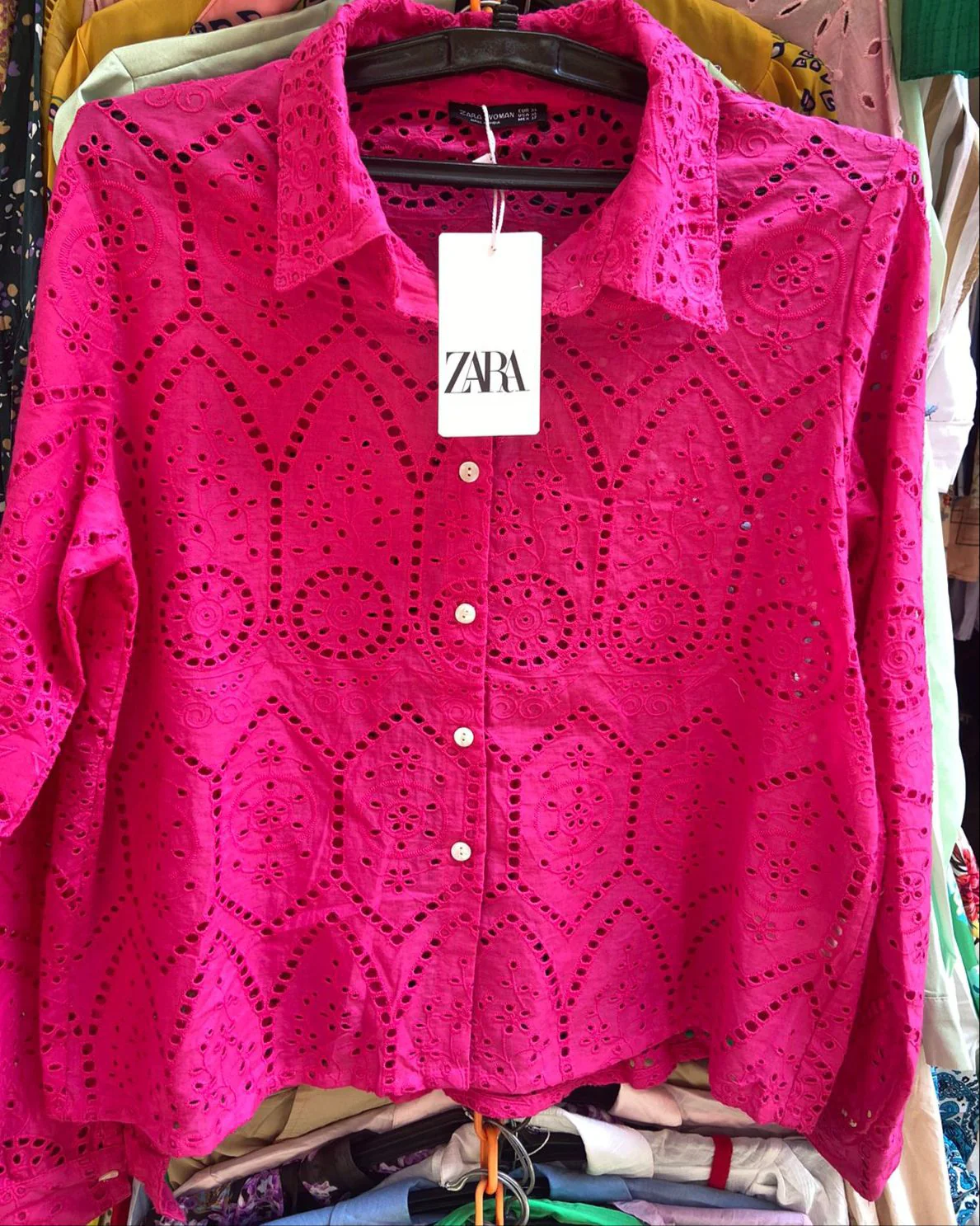 Pink Cutwork Shirt
