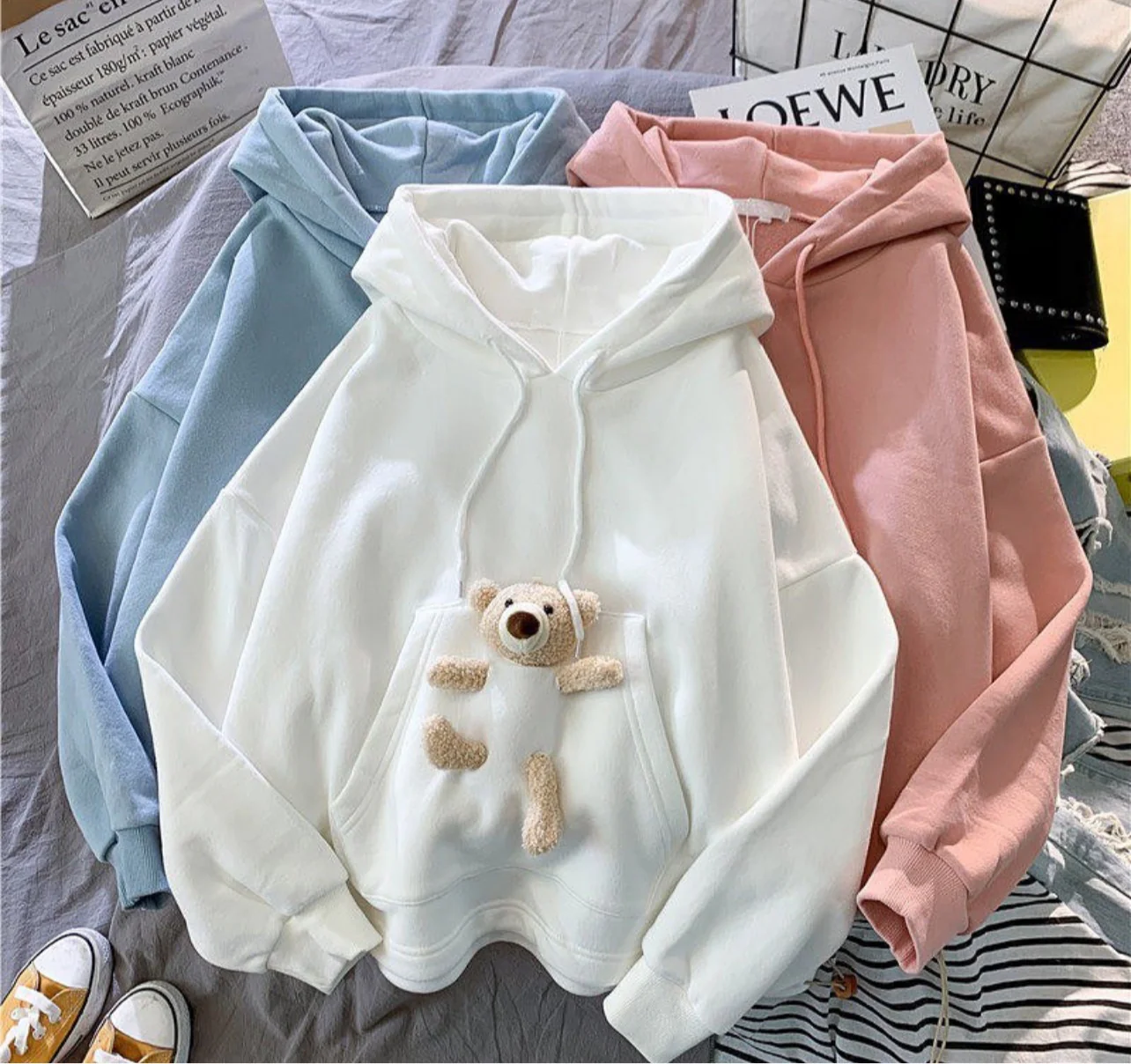 Plush teddy hoodie - Image 7