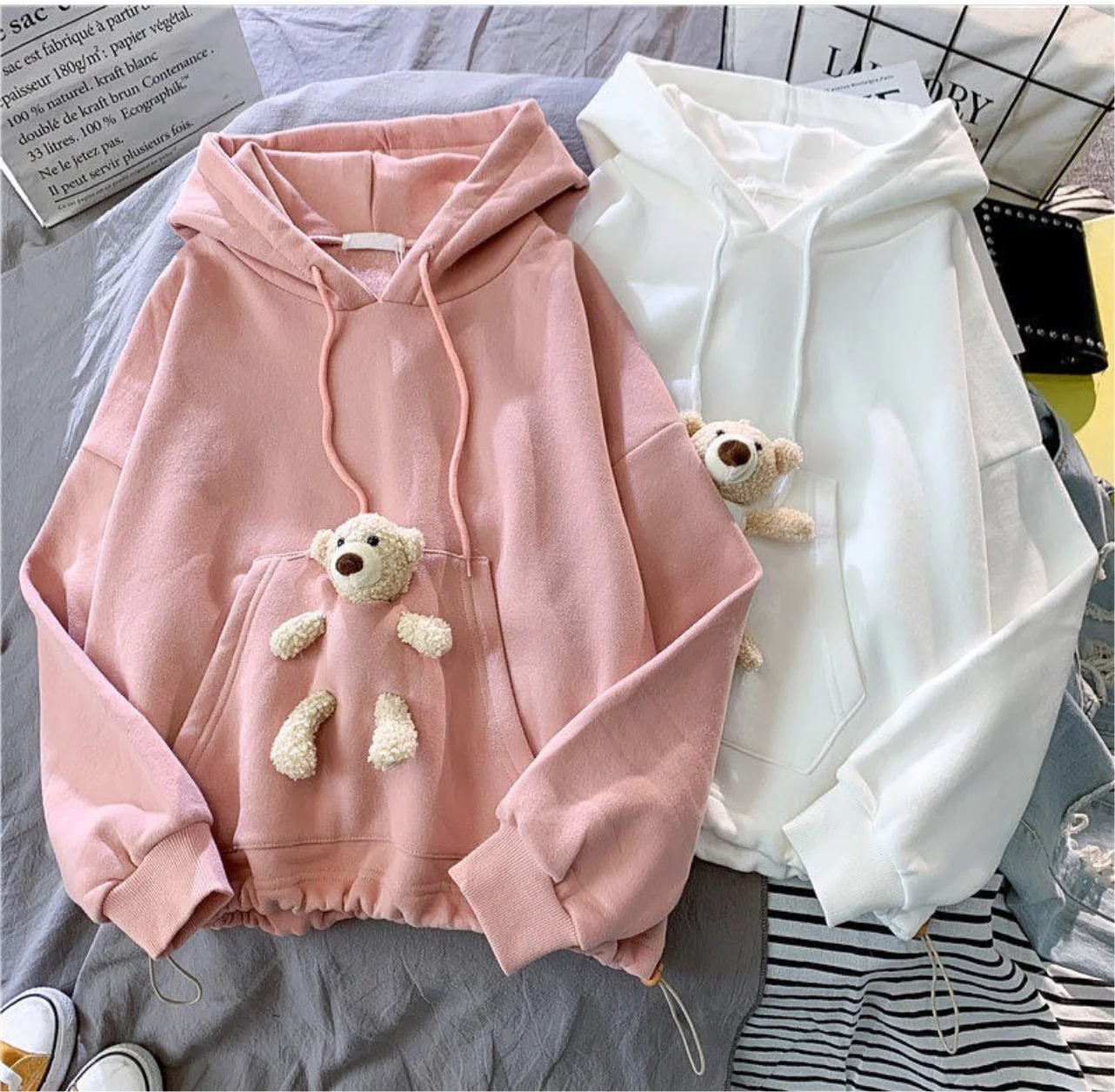 Plush teddy hoodie - Image 8