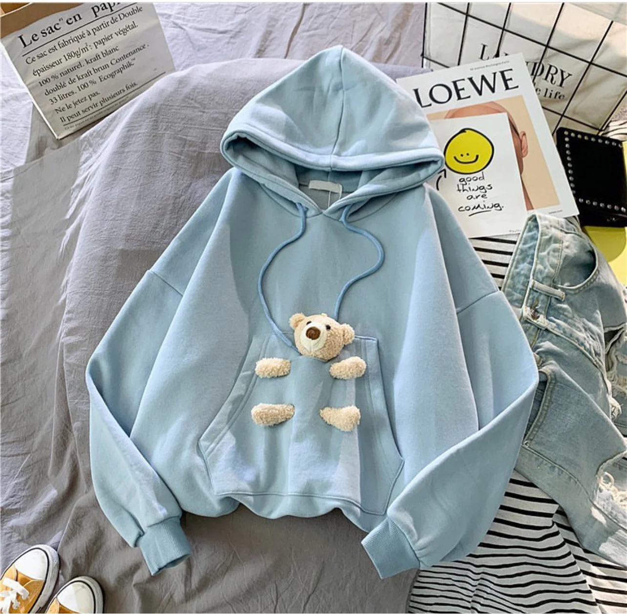 Plush teddy hoodie - Image 9