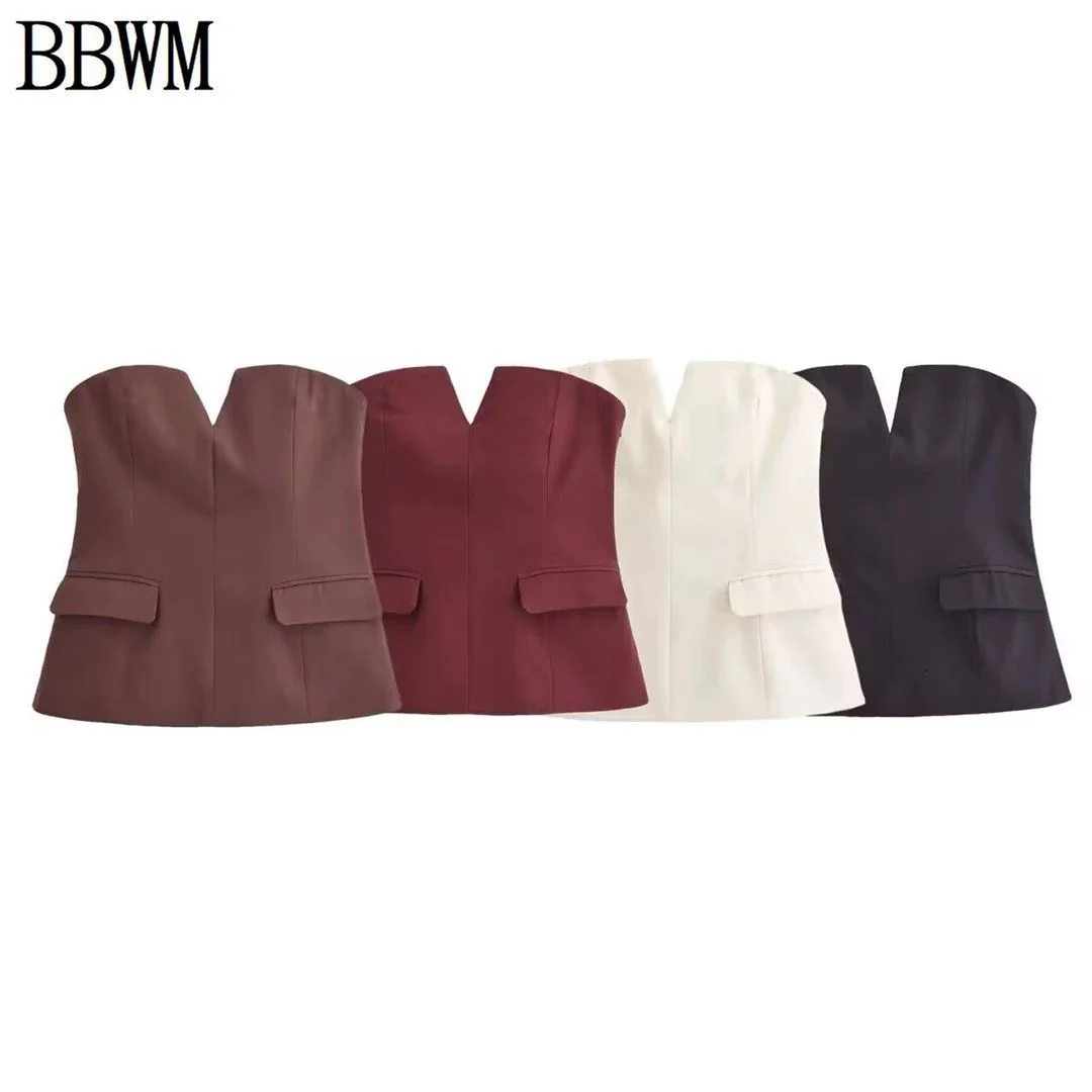 Pocketed Blazer Tube Tops - Image 2