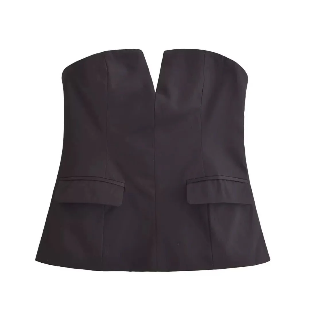 Pocketed Blazer Tube Tops - Image 4
