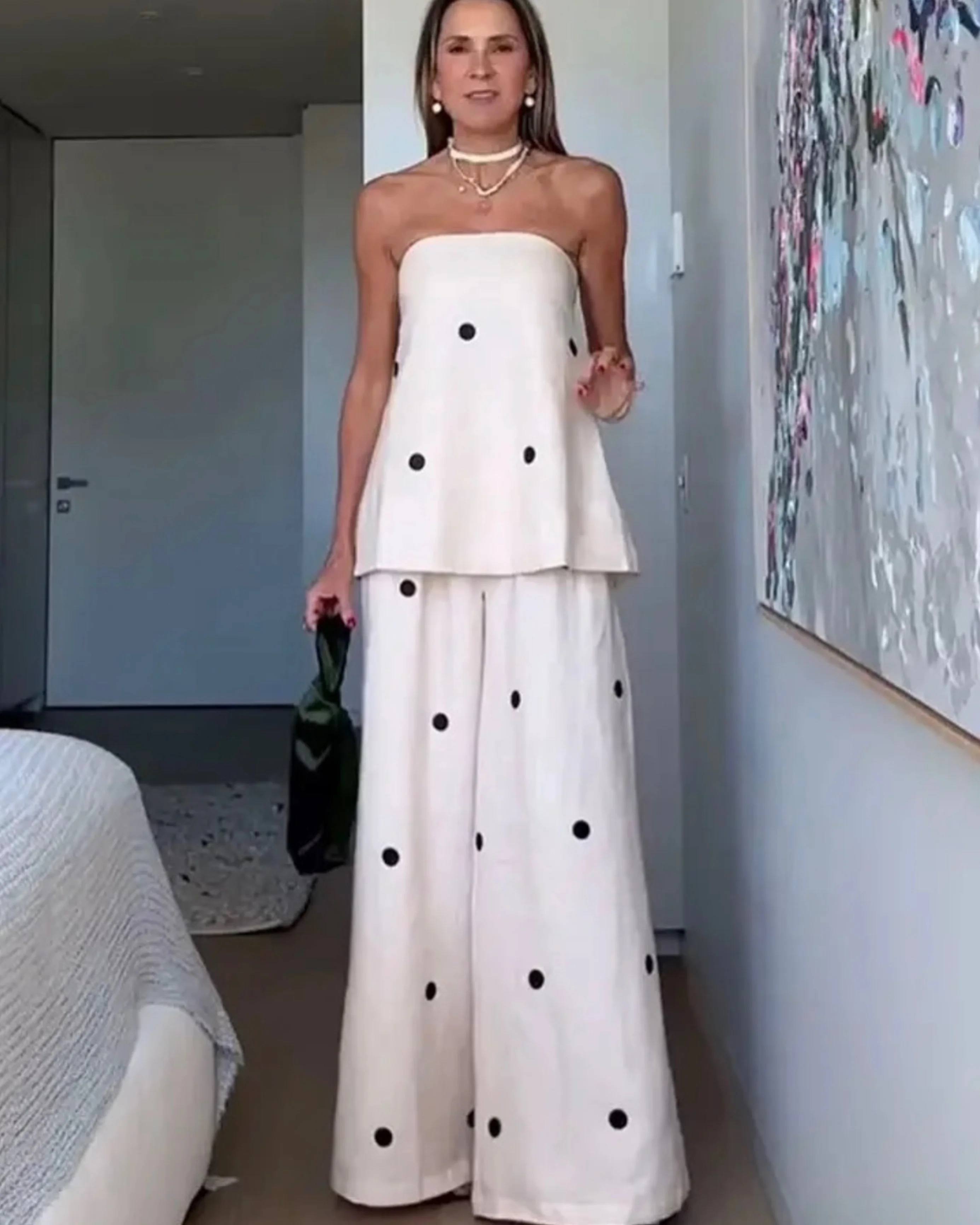 Polka Dot Strapless Coords