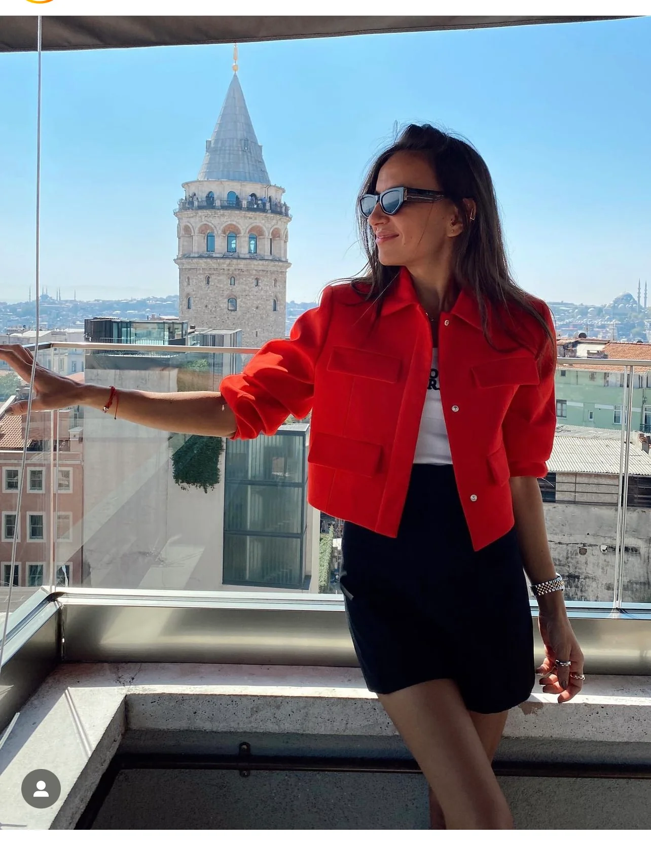 Red Cropped Blazer - Image 5