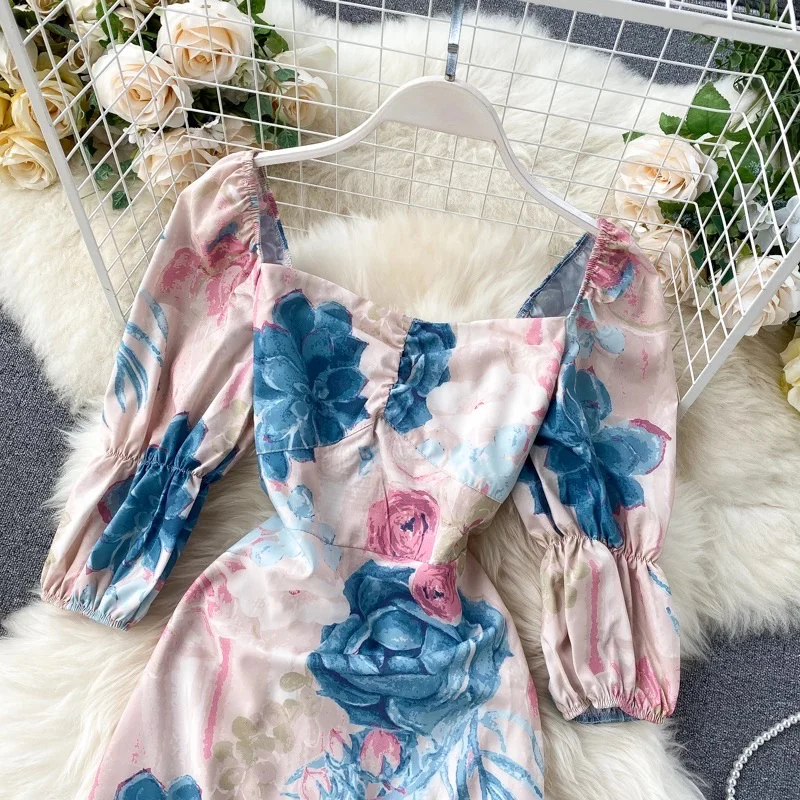 Retro Floral Dress - Image 3