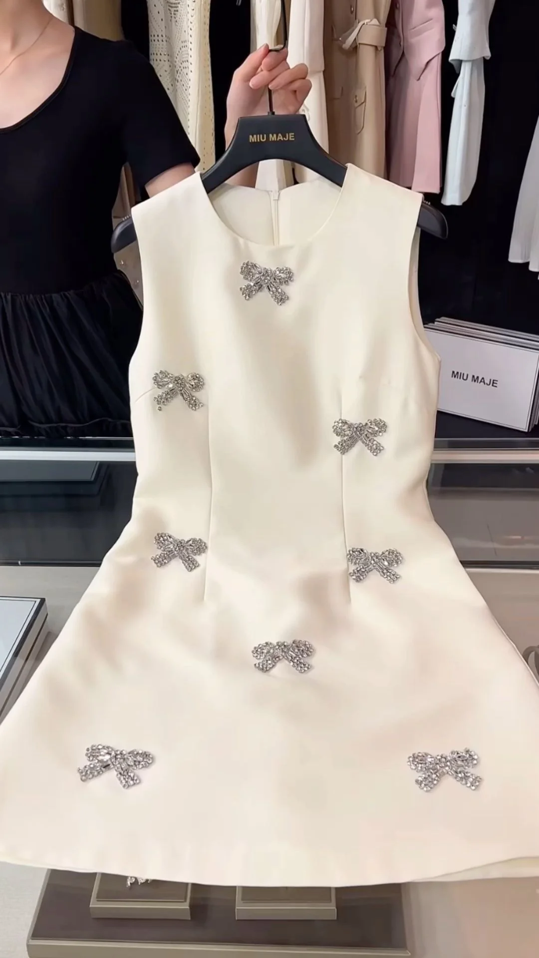 Seira Bow Rhinestone Dress - Image 3