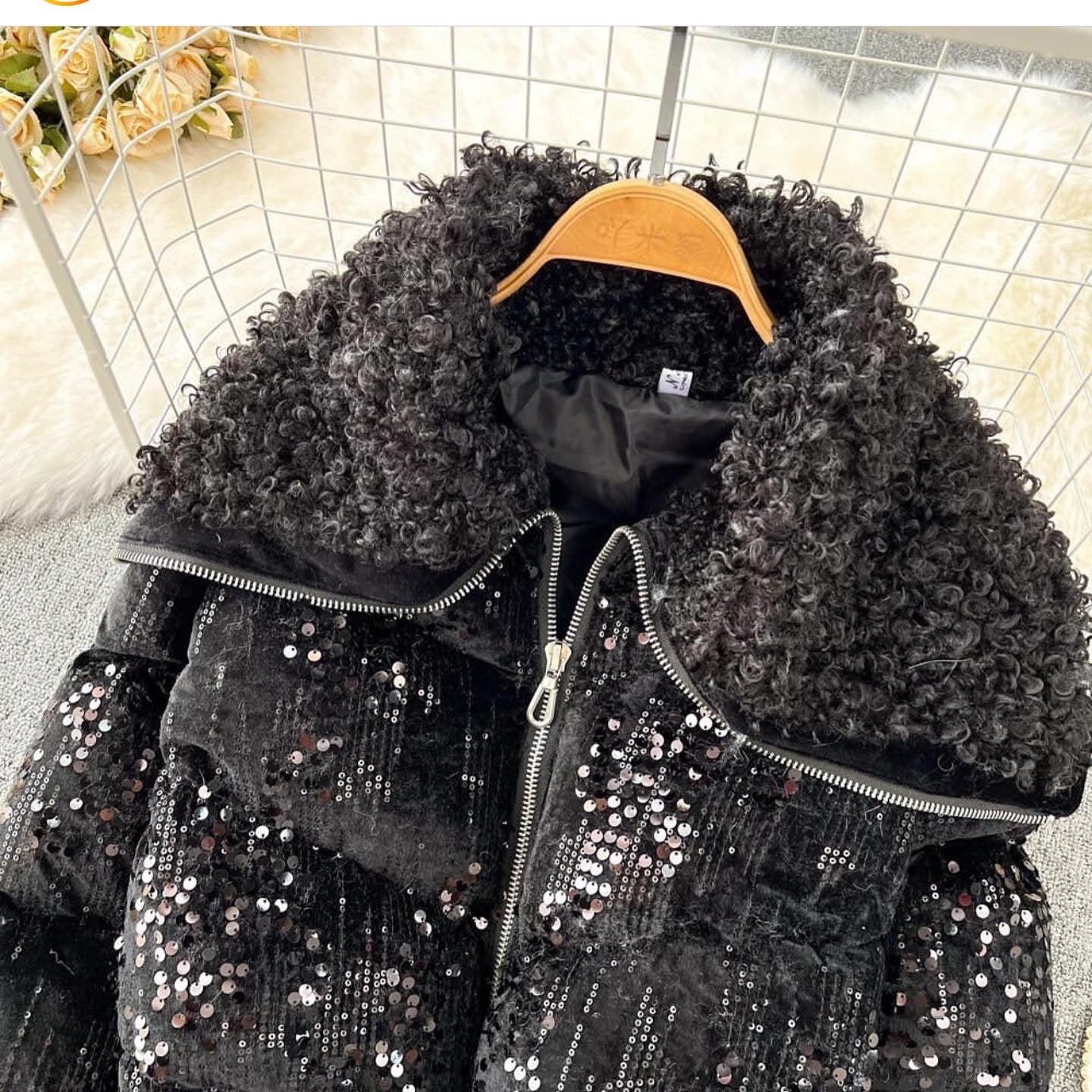 Sequinned Winter Jacket - Image 4