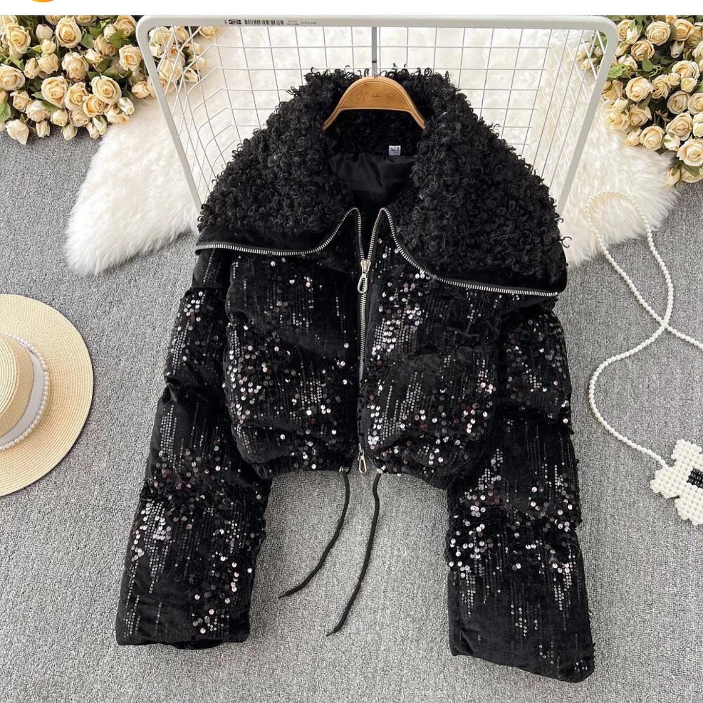 Sequinned Winter Jacket - Image 8