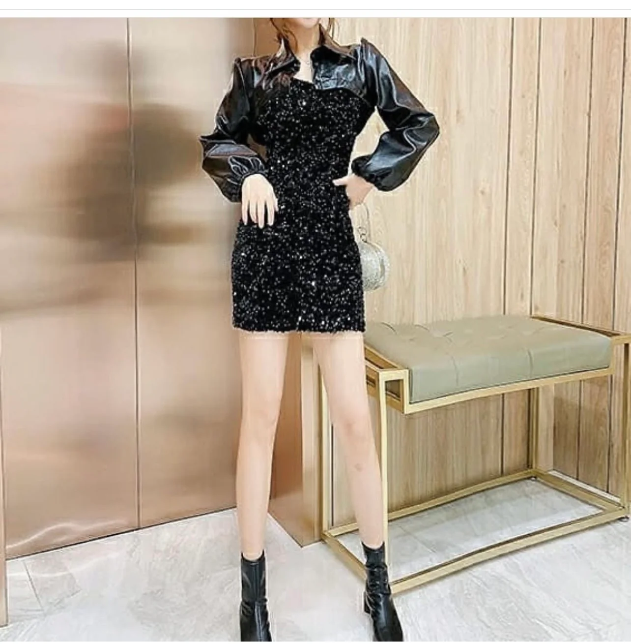 Sequins dress with jacket - Image 5