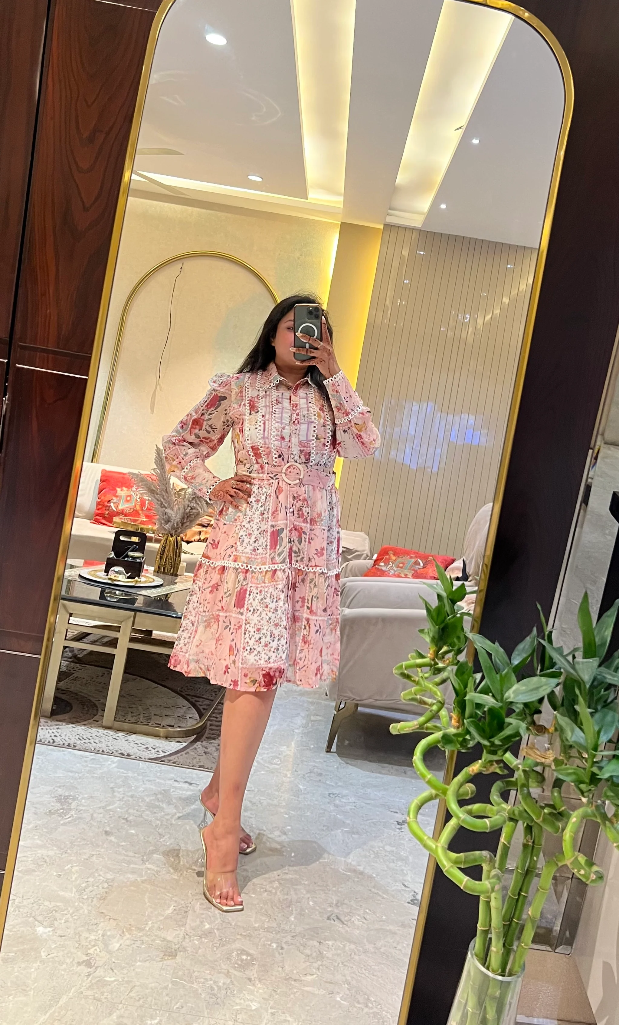 Silky Printed Dress - Image 2