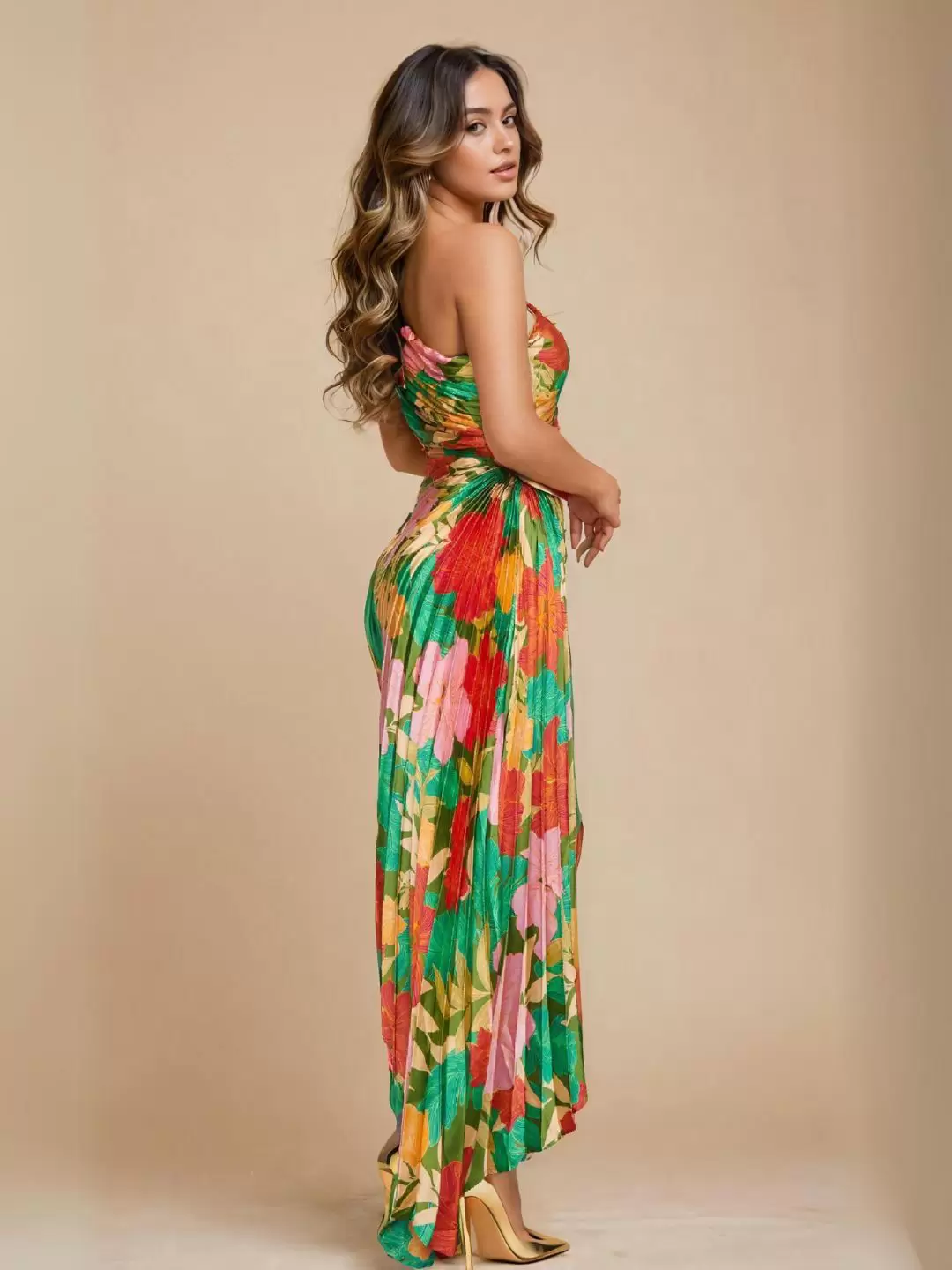 Sira Pleated Summer Dress - Image 2
