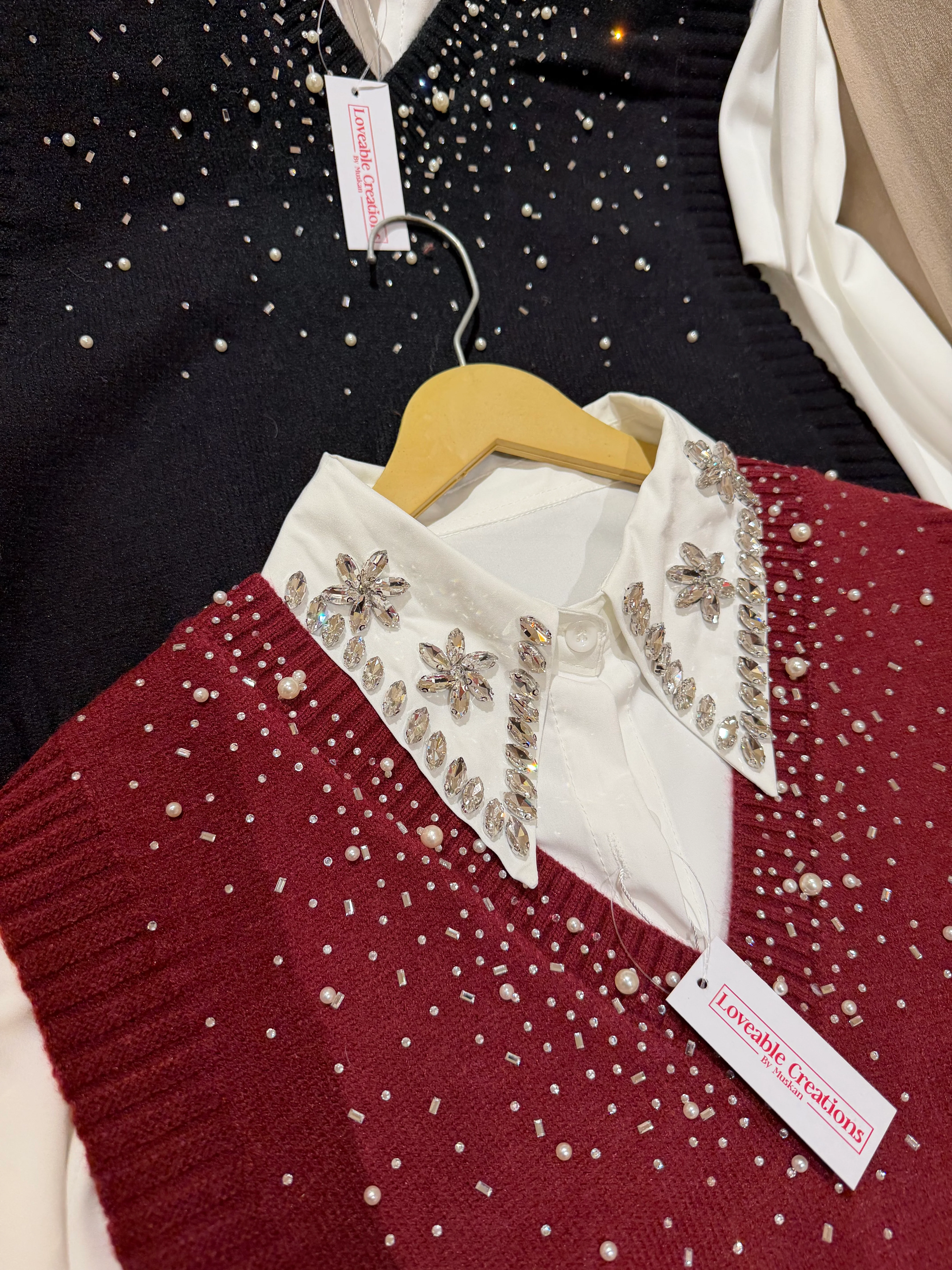 Starlume Pearl Knit Shirt Set - Image 4