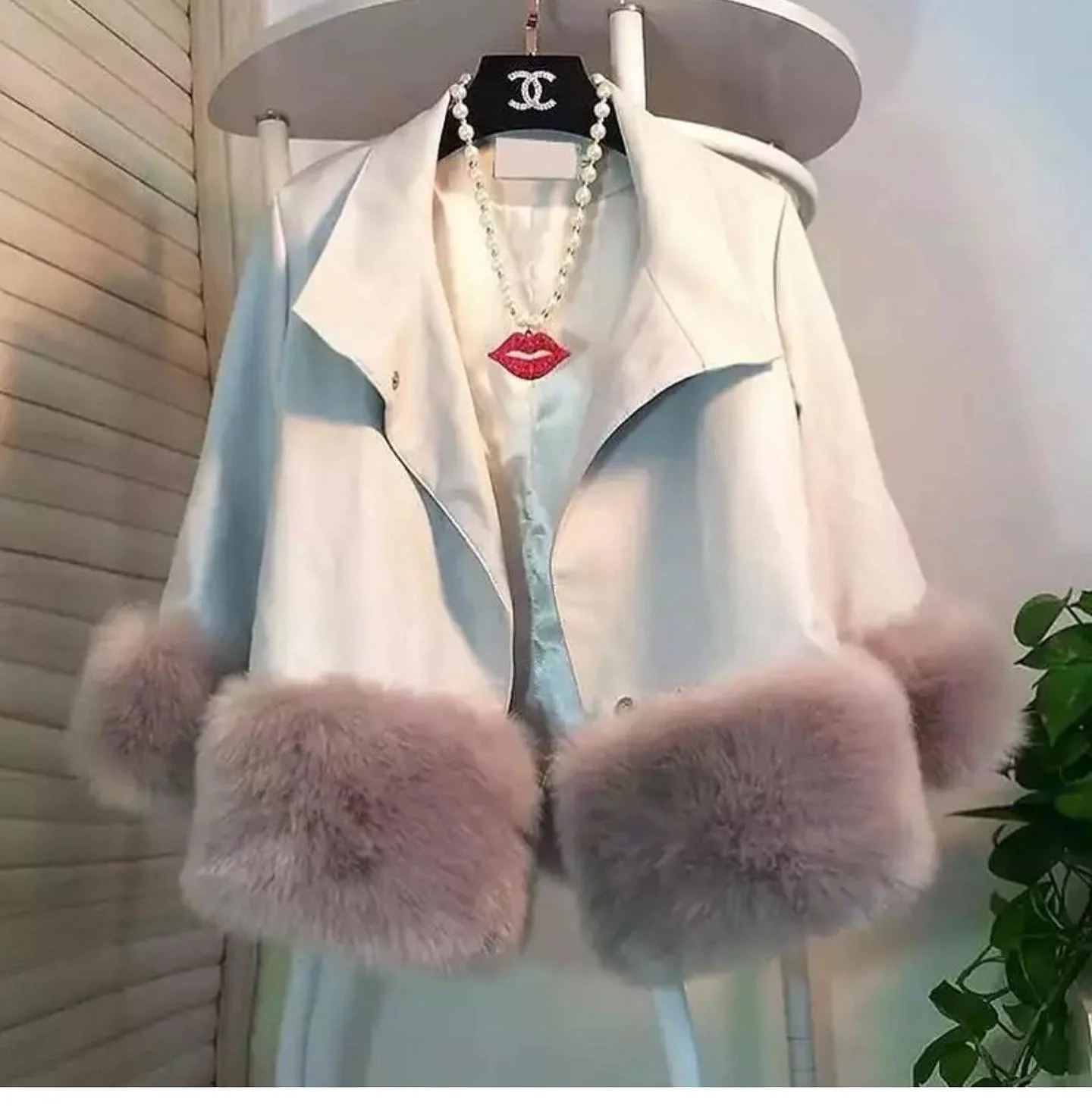 Statement Leather Fur Jacket - Image 3