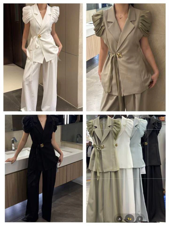 Statement Ruffle Blazer Cords Set - Image 4