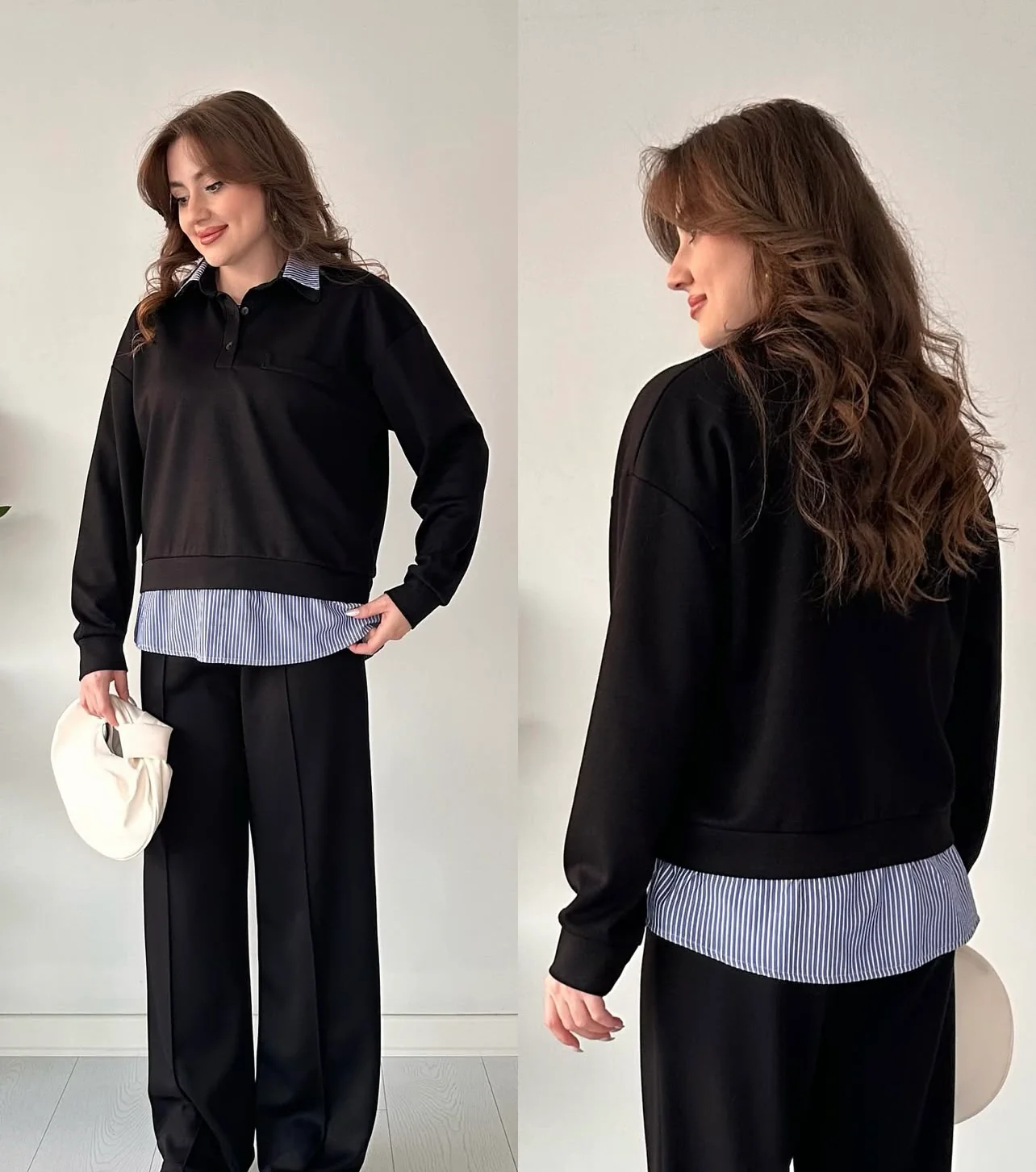 Stripe collar luxe cordset - Image 3