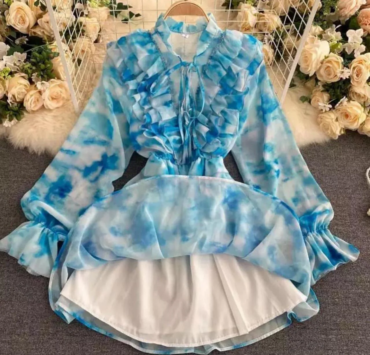 Summer Tie N Die Blue Dress - Image 2