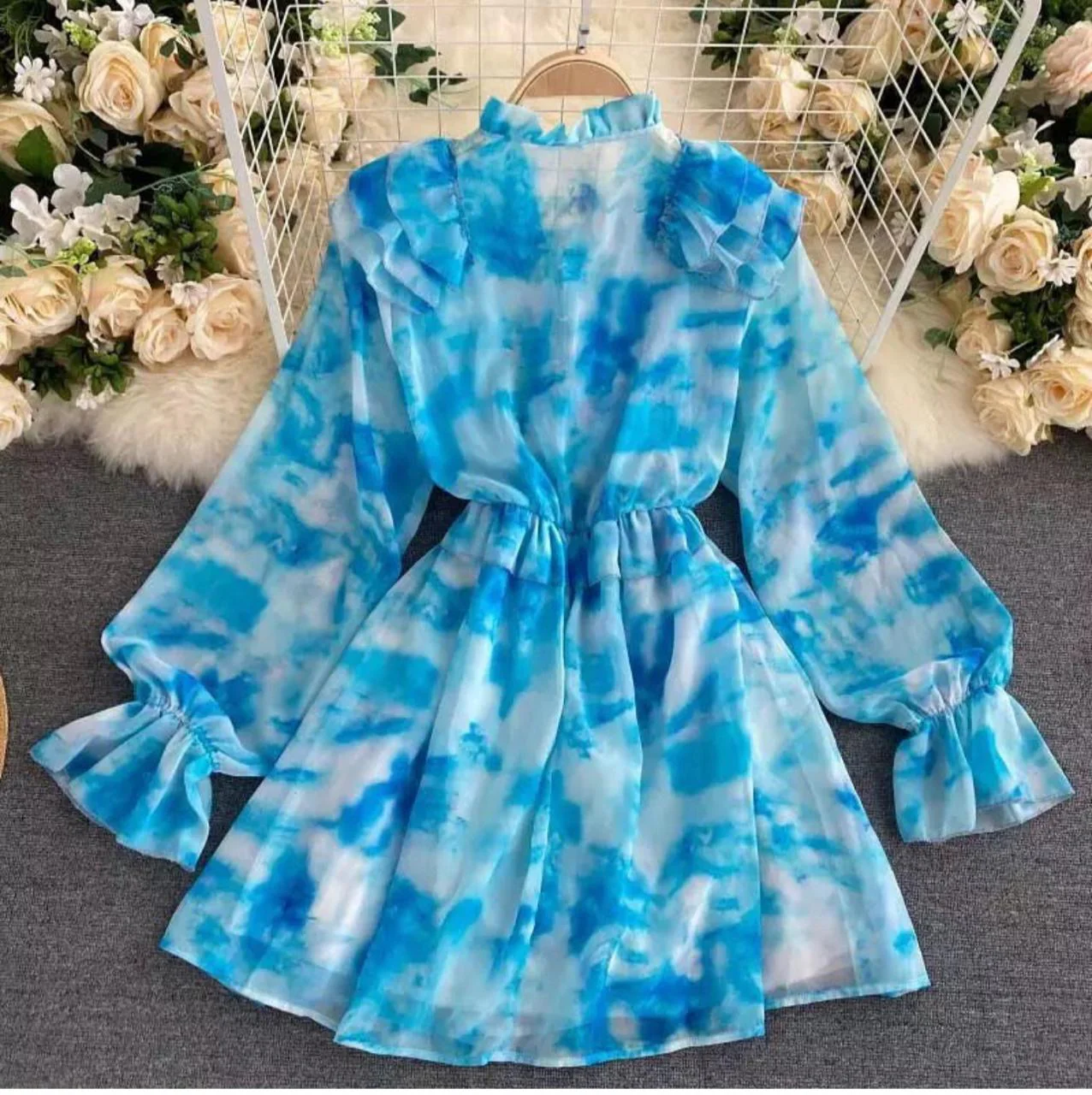 Summer Tie N Die Blue Dress - Image 3
