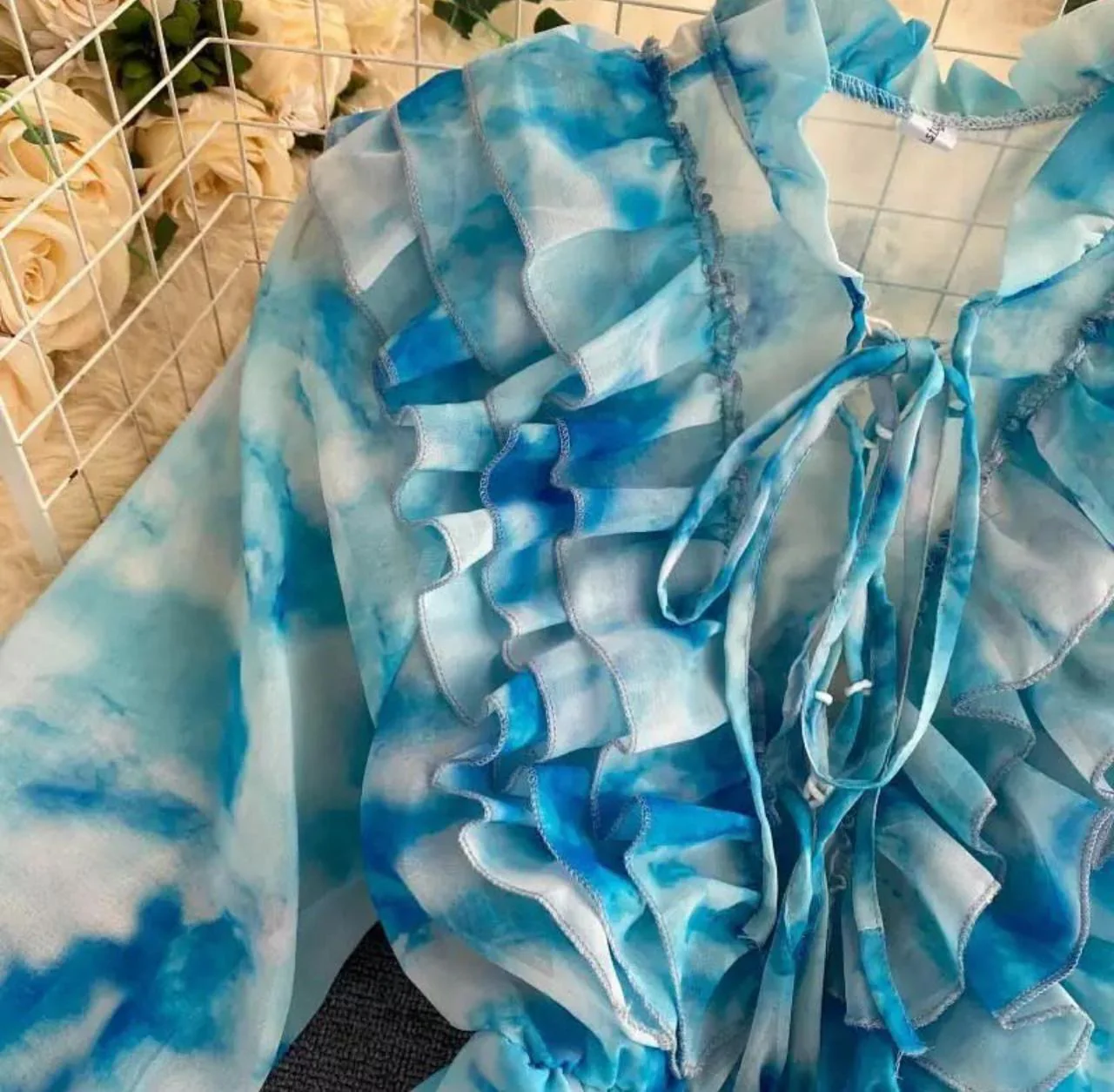 Summer Tie N Die Blue Dress - Image 4