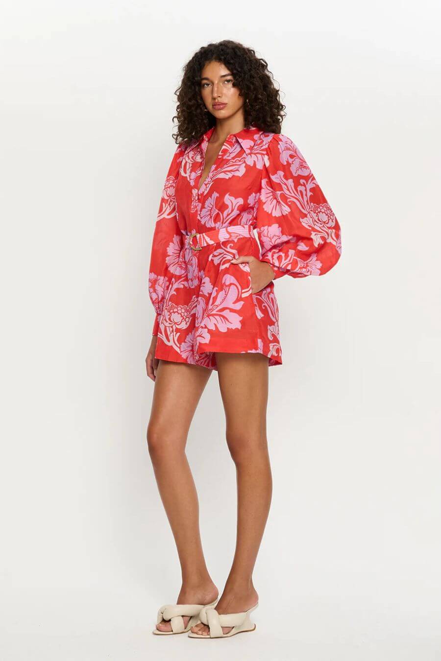 Tropical Bloom belted Romper - Image 3