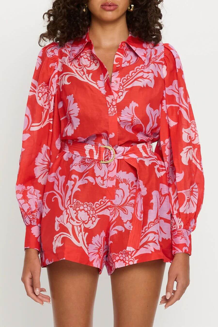 Tropical Bloom belted Romper - Image 4