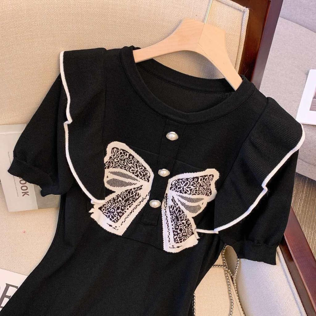 Knitted Bow Dress - Image 2