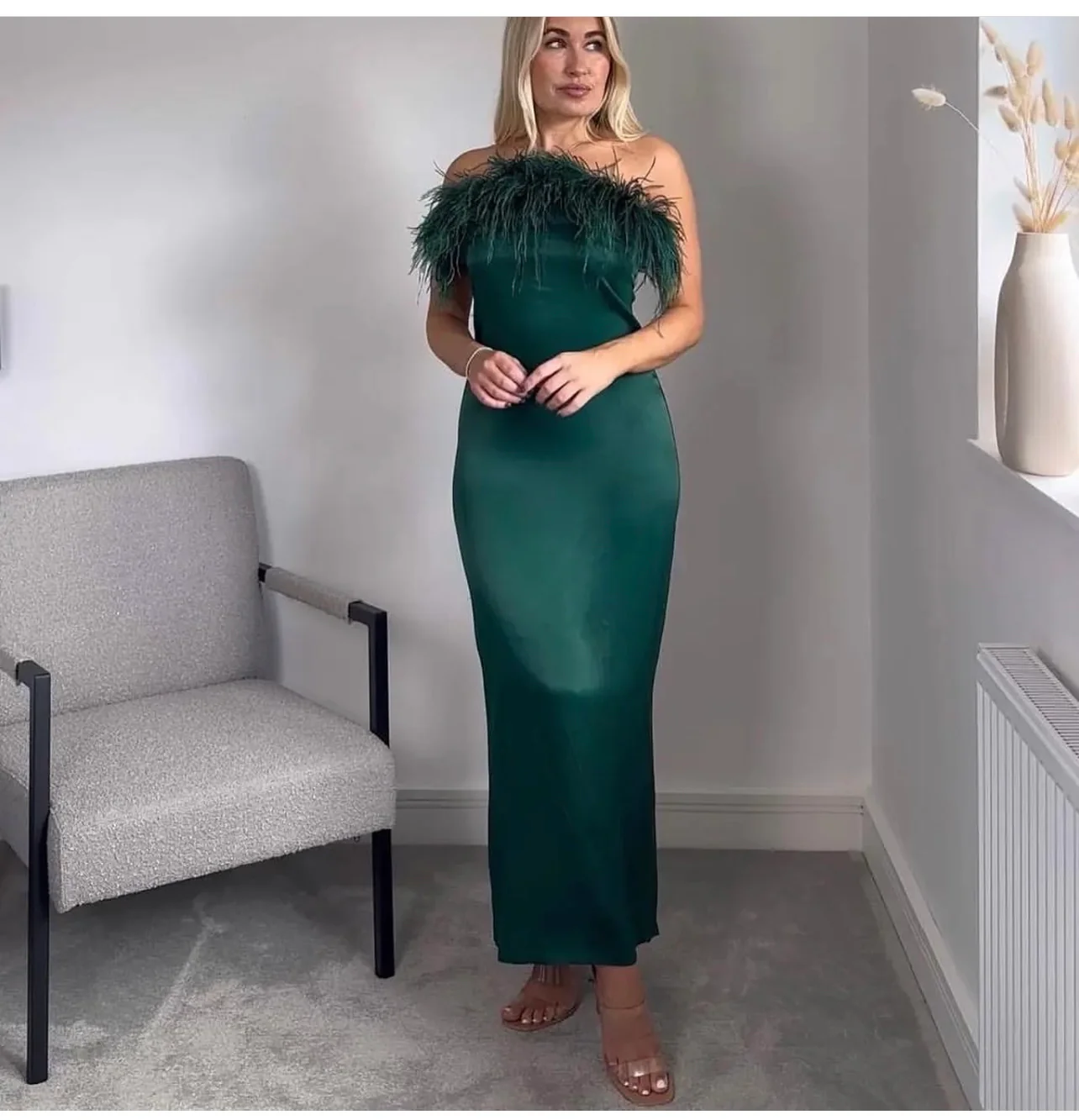 Off shoulder Furry Dress - Image 3