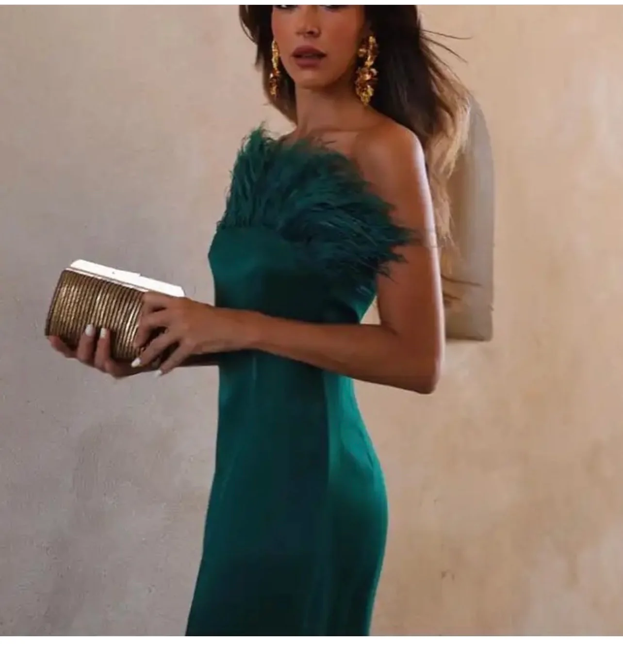 Off shoulder Furry Dress - Image 4