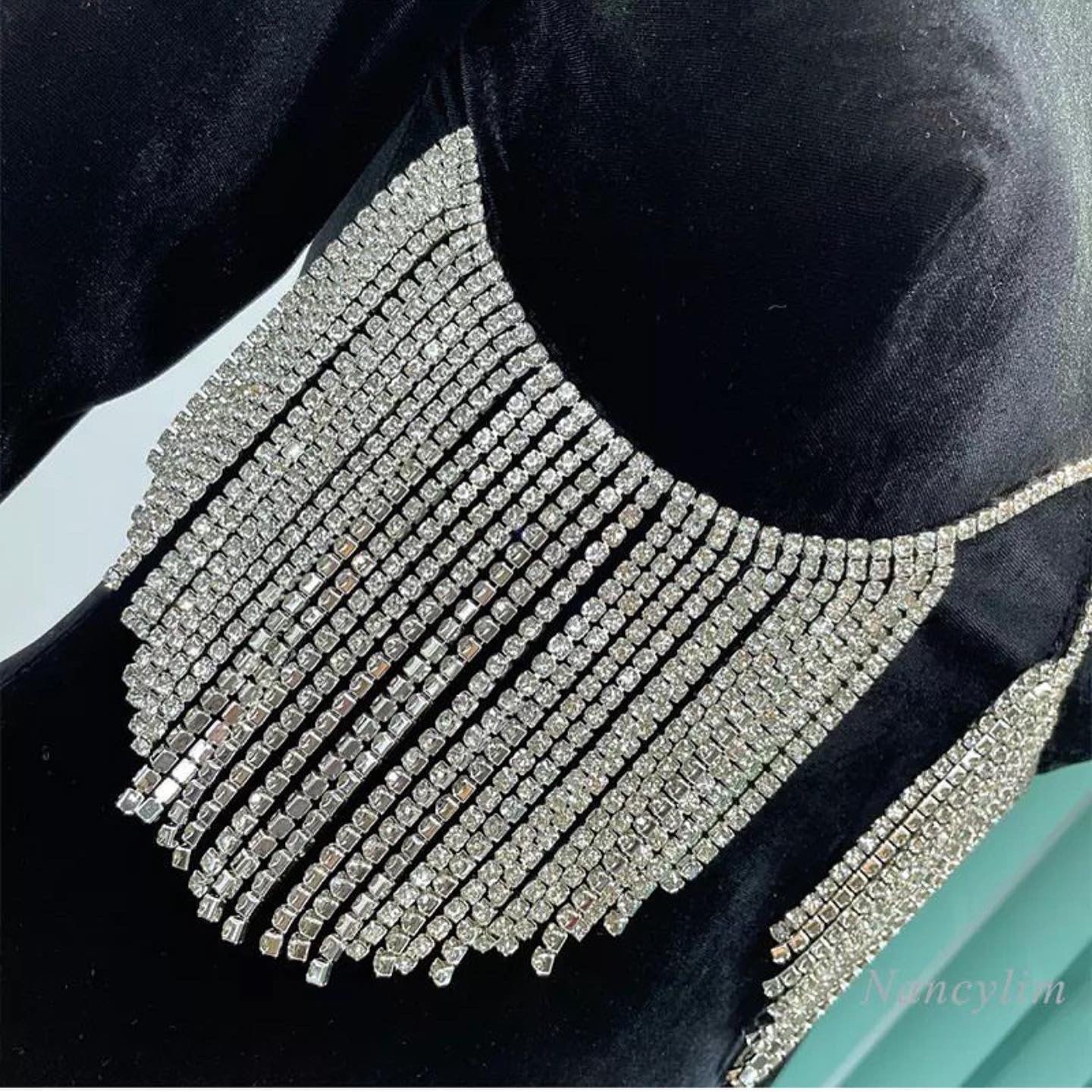 Velvet Tassel Dress - Image 6